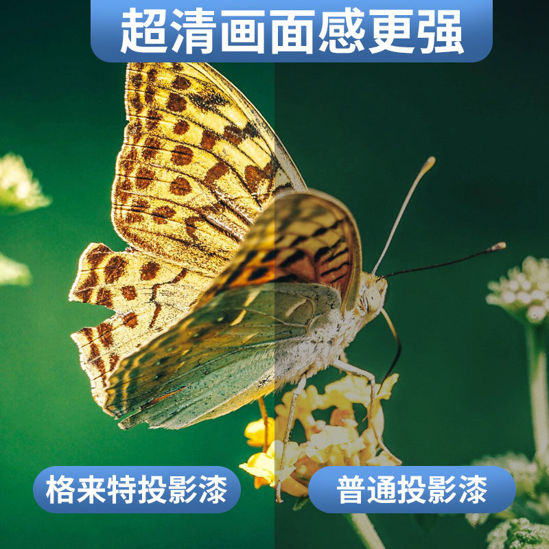 专业影院级投影漆 高清o抗光幕布投影涂料 0.3-100适用投影墙面