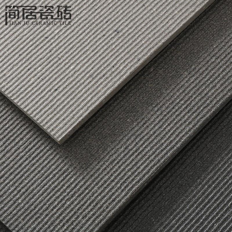 全通体仿石纹拉槽格栅瓷砖 y会所别墅客厅卫生间洗手间背景墙墙砖