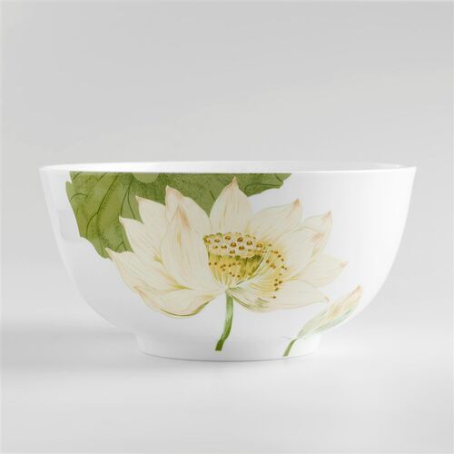唐山无铅骨瓷8英寸中式大汤碗 陶瓷餐具澳碗大号X高足防烫大碗