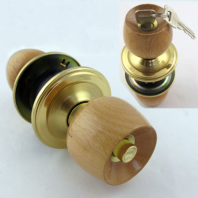 怡兴 榉木球锁 球形锁 球形门锁室内卧室房门锁圆形锁卫生间门锁