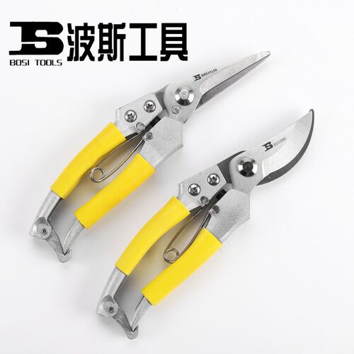 包邮波斯工具 不锈钢花枝剪树枝剪修枝剪园艺工具8寸200MM直弯头