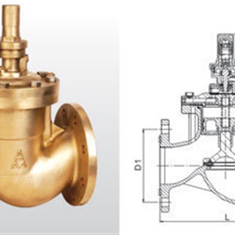 正品埃美柯710黄铜法兰活塞式减压阀稳压阀水阀门DN125 5寸专卖店