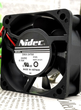 原装日本Nidec D06A-24TS5 24V 0.10A 6025 6CM 变频器散热风扇