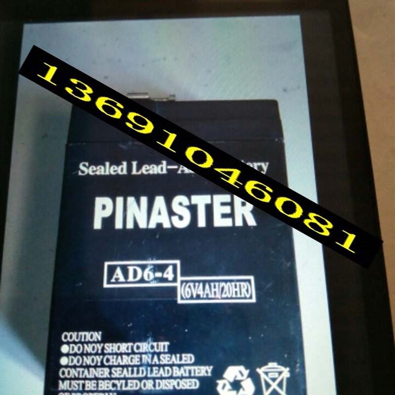 PINASTER蓄电池 AD6-4 6V4AH/20HR应急灯 电子称 照明 玩具车电瓶