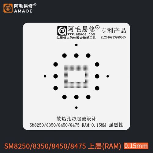 阿毛易修SM8475植锡网SM8250 SM8350 SM8450上层CPU钢网0.15mm厚