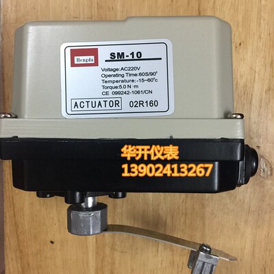 hengda回转型电动执行器SM-10电动执行器5S/15S/30S/60S电动阀
