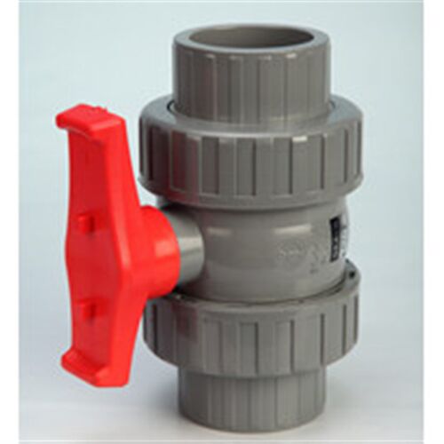 UPVC双由令活接球阀 DN30 38mm1-1/4锚牌日标PVC-U耐酸碱化工EPDM