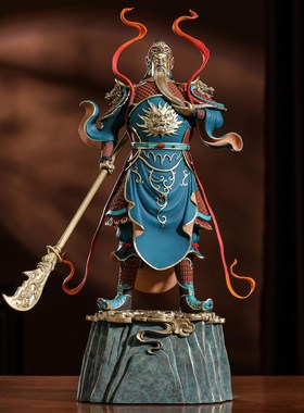 黄铜工艺品关公武财神摆件家居玄关装饰办公桌摆设乔迁礼品