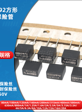 392方形电源保险丝250V T630/500mA 1A1.6A2A3.15A4A5A6.3A10A20A