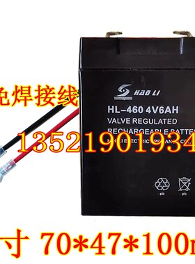 HAOLI蓄电池 HL-460 4V6AH电子称台秤计价秤折叠称重秤桌秤用电瓶