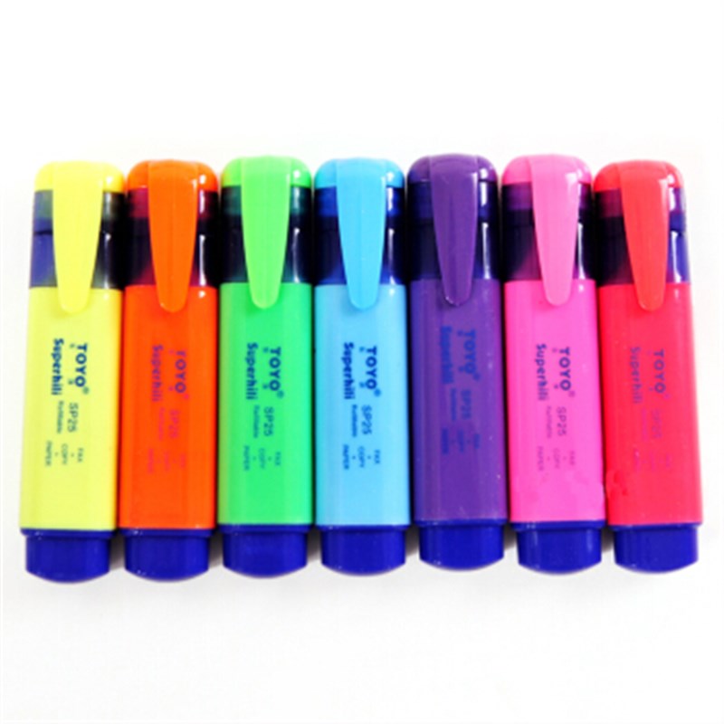 东洋荧光笔 东洋 SP25 荧光笔 记号笔 柠檬黄