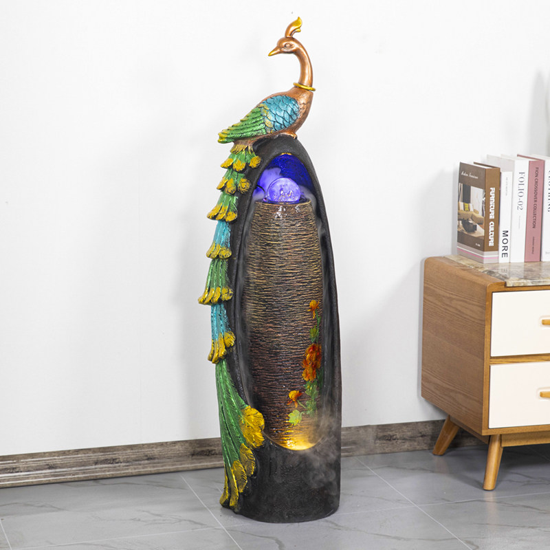 流水喷泉客厅加湿器玄关招财风水轮循环水景观家居装饰品落地摆件