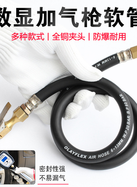 加气枪管胎压力表数显软配件套充气头小汽车大轮胎维修工具打气表