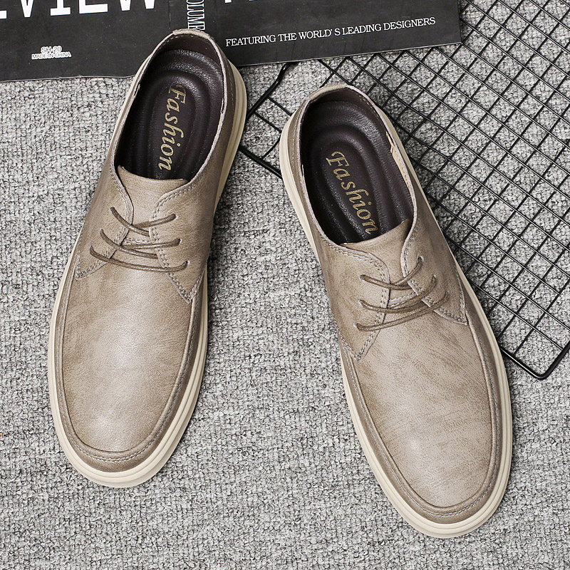 休闲皮鞋男士商务正装夏季透气马丁鞋子男款时尚马丁靴男低帮英伦