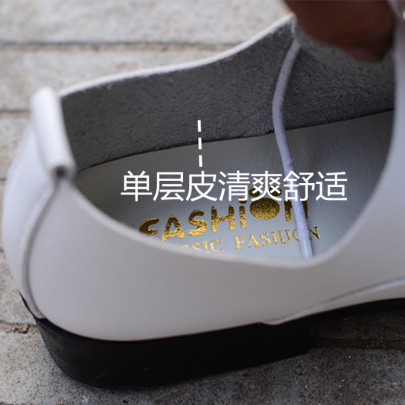 理发师皮鞋白色男士休闲鞋时尚个性男生皮鞋韩版潮流英伦尖春季