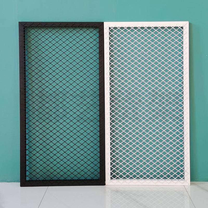 菱形网片网格片小孔铁丝网铁艺吊顶客厅餐厅装饰屏风隔断墙展示架