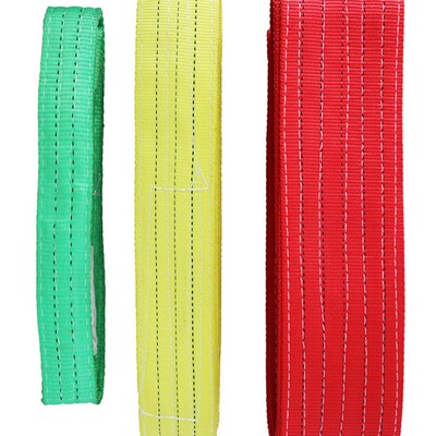 国标涤纶彩色扁平吊装带工业起重设备吊车车间起重机T2T3T5T0吨