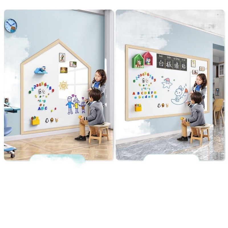 儿童黑板墙贴家用画n板学生涂鸦写字板自粘黑板可擦宝宝绘画涂色