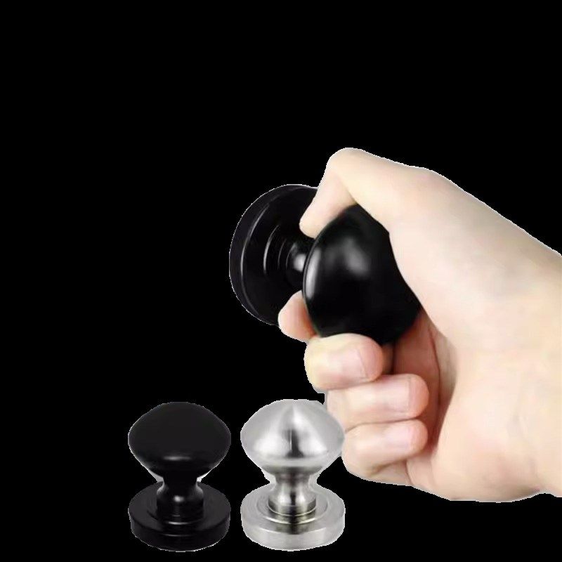 隐形门拉手锁暗门明装单面圆形青古美式田园木门背景室内黑色把手