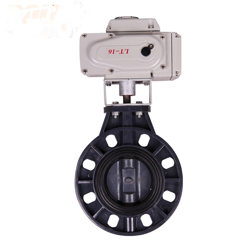 D971X-10U 电动蝶阀 塑料电动对夹蝶阀 DN50 65 80 100 150 200