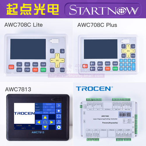 正品乾诚Trocen控制卡7813面板AWC708 Lite主板CO2激光机切割雕刻