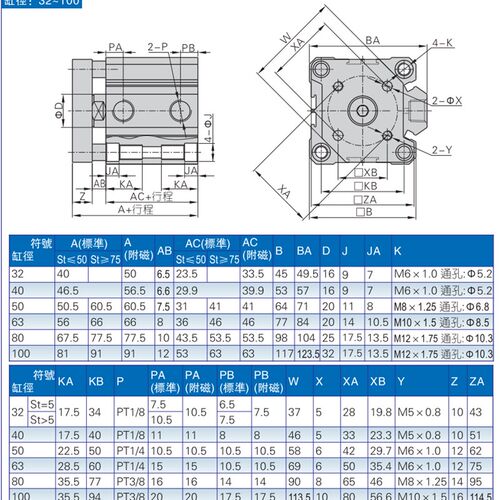 原装亚德客 超薄导杆气缸 TACQ50*5/10/15/20/25/30-S AirTAC