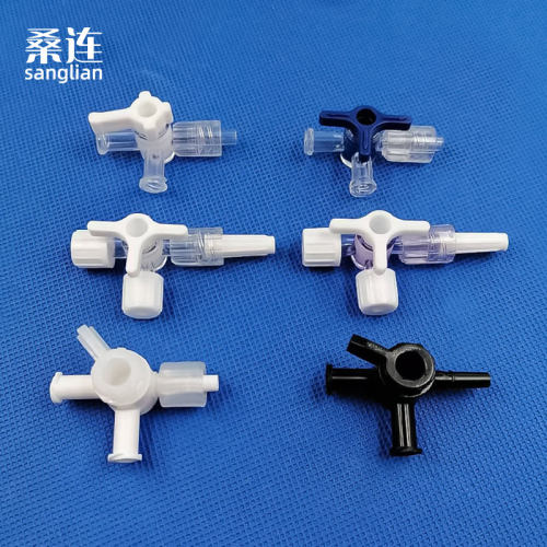 耐腐蚀鲁尔三通开关白色黑色PP PC料三通阀旋转塞阀两通阀透明
