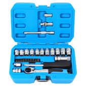 甄选29件穿心棘轮套筒双向扳手套装 12角套筒批头接杆接头组套螺丝