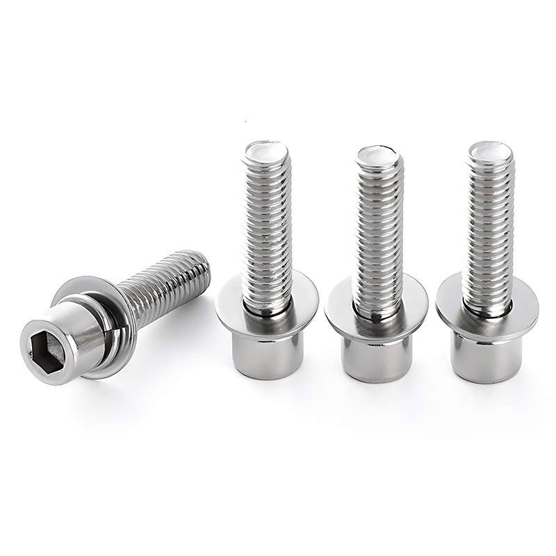 盒装201不锈钢组合螺丝圆柱头内六角平垫弹垫三螺钉M3456螺栓
