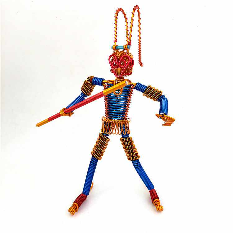 【孙悟空模型】民间工艺猴子生肖 彩色铝线手工艺品 家具摆件