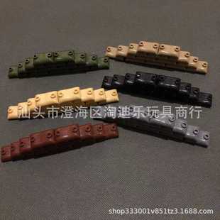 热销军事战壕沙包小颗粒积木散件二战人仔配件MOC组件