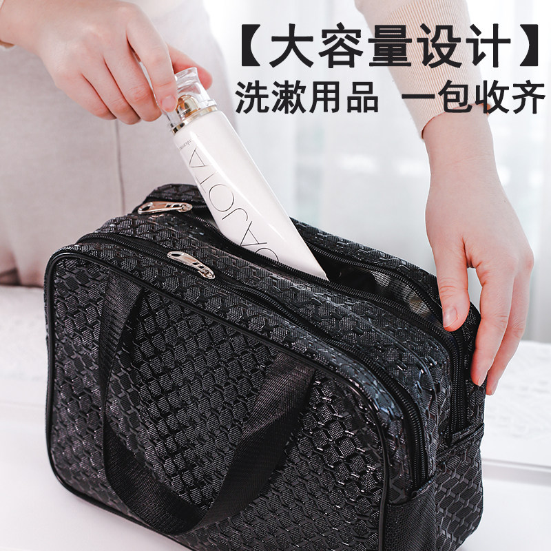 干湿分离双层洗漱包加厚游泳洗澡包健身收纳袋男士V浴兜浴袋手提