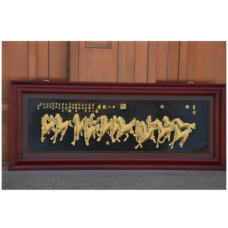 铜到雕JD-21画十骏图装饰客厅办公画室马成功开业贺八礼品现代中