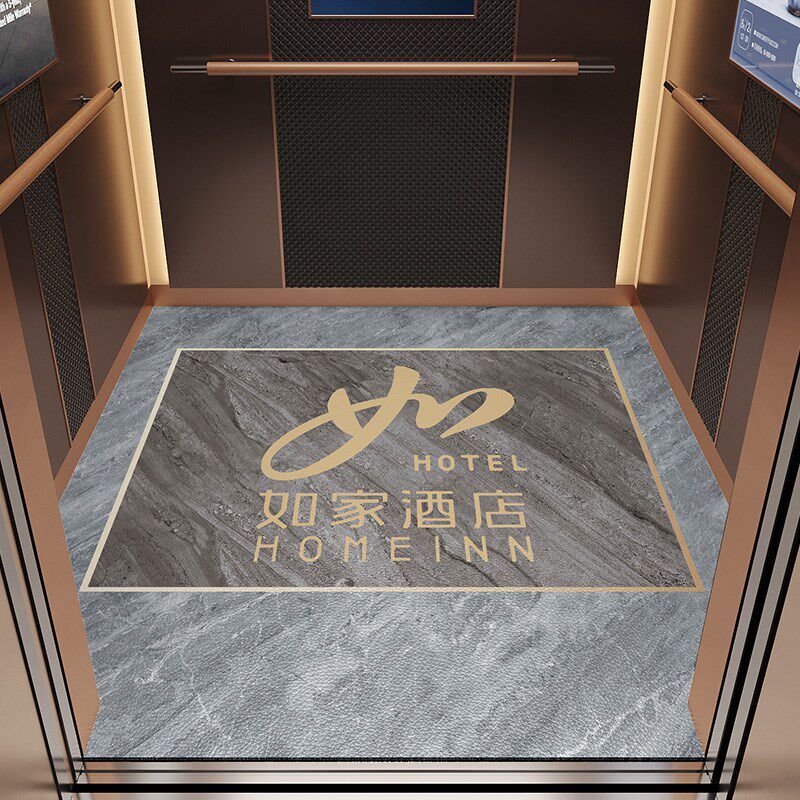 电梯地垫定制可擦洗皮革pvc彷大理石G地毯物业酒店公司商用地板革图片