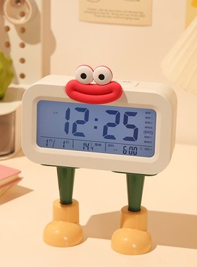 电子桌面时钟摆件办公室好物工位装饰卧室学生闹钟女孩生日礼物
