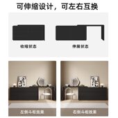 甄选梳妆台现简约卧室书桌斗柜一体黑色复古风轻奢小户型意式 化妆