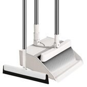 甄选拼接不锈钢杆软毛扫把簸箕地刮套装 三件套毛发灰尘清洁可折叠