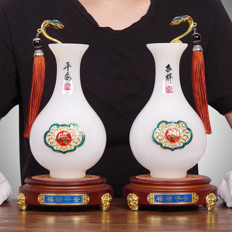 琉璃玉葫芦摆件招财客厅玄关家居办公室装饰琉P璃工艺品乔迁送礼