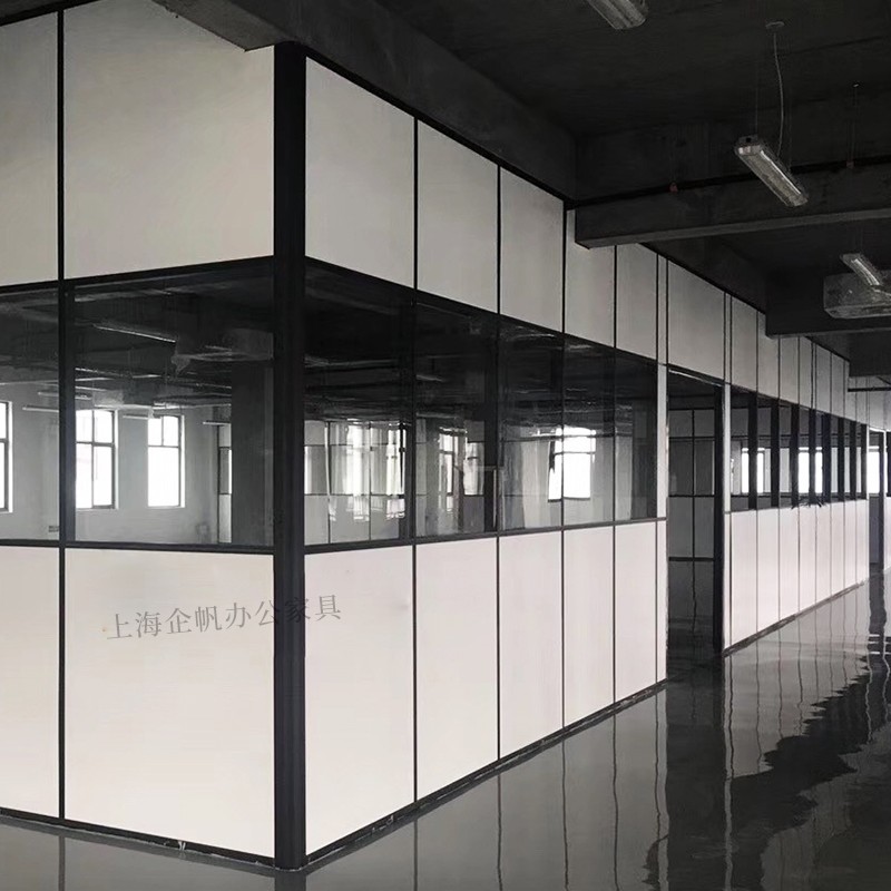 无尘车间厂房板式隔断墙办公室玻璃高隔断K屏风仓库工厂隔音墙装