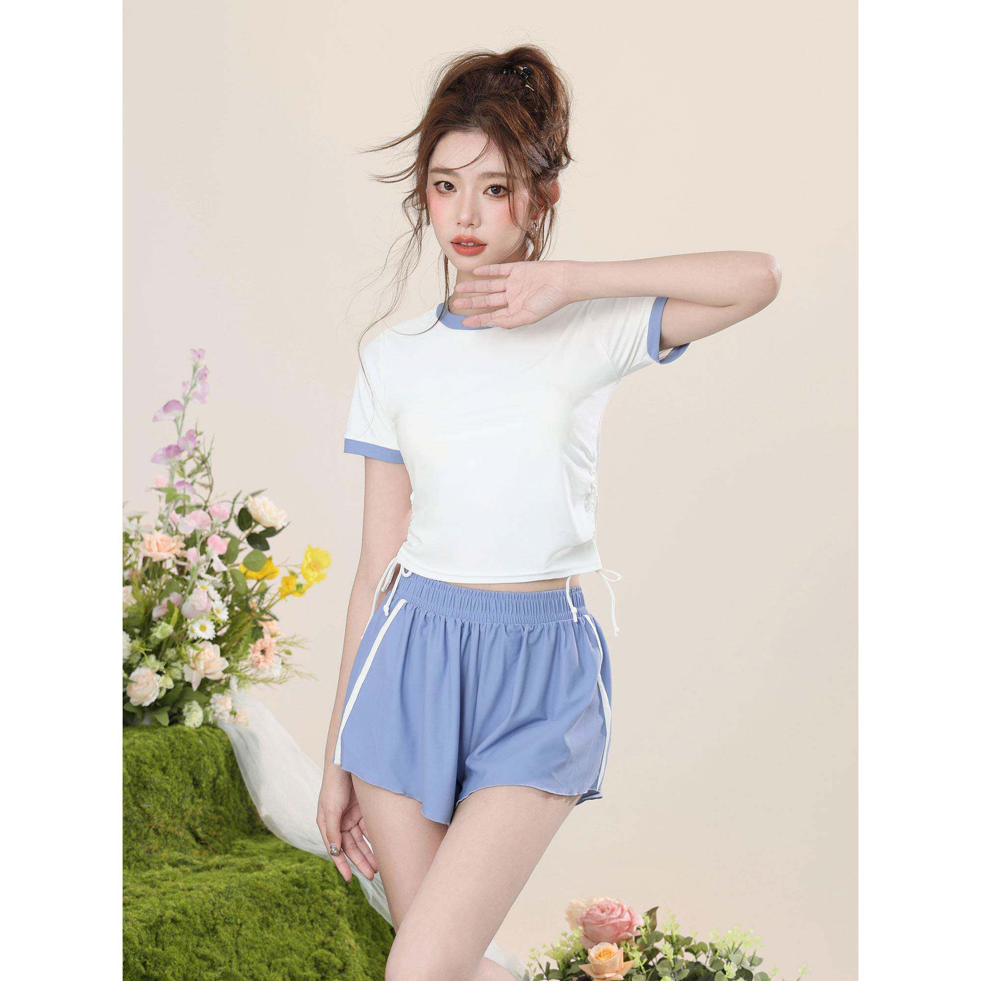 朵乐滋体泳衣女新款爆款泡温泉肚保守时尚分显瘦遮三XIN套平件角