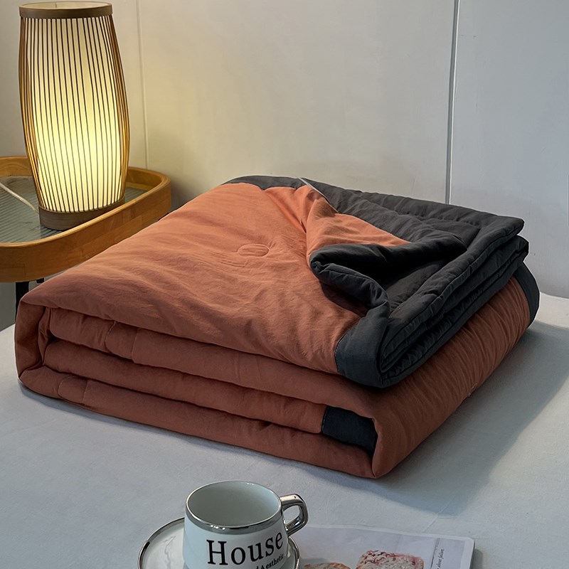 可机洗简约被子夏凉被双人夏季薄被四F件套空调被学生宿舍单人夏