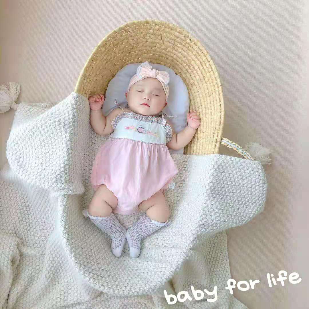 ins新生婴儿编织手提篮编织睡篮外出便携式宝宝摇U篮床拍照草编篮