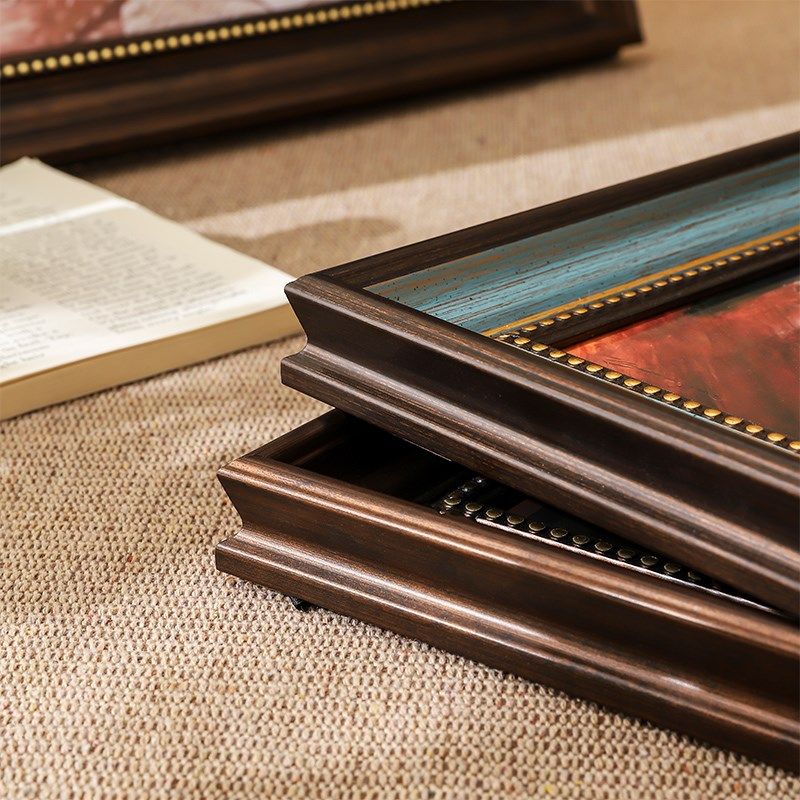 美式大画框美式复古框架相框挂墙20寸6寸4kA3油画框装裱定做尺寸