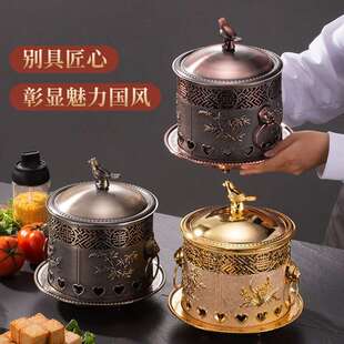 304不锈钢充气小火锅一人一锅 酒精炉瓦斯炉煤油炉单人自助小火锅