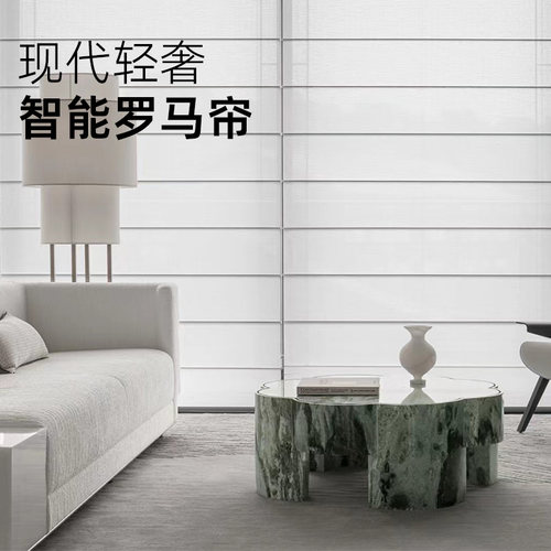 智能电动罗马帘窗帘 卧室书C房办公室上下升降遮阳遮光帘