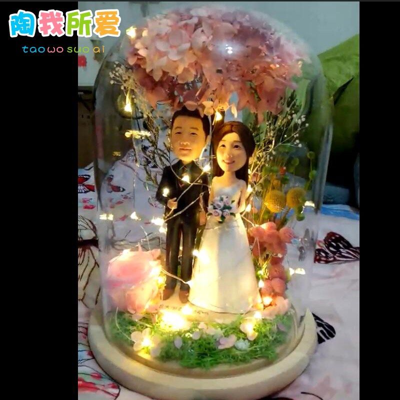 软陶人偶定制泥人真l人公仔蜡像人像DIY照片泥塑生日结婚礼物定做