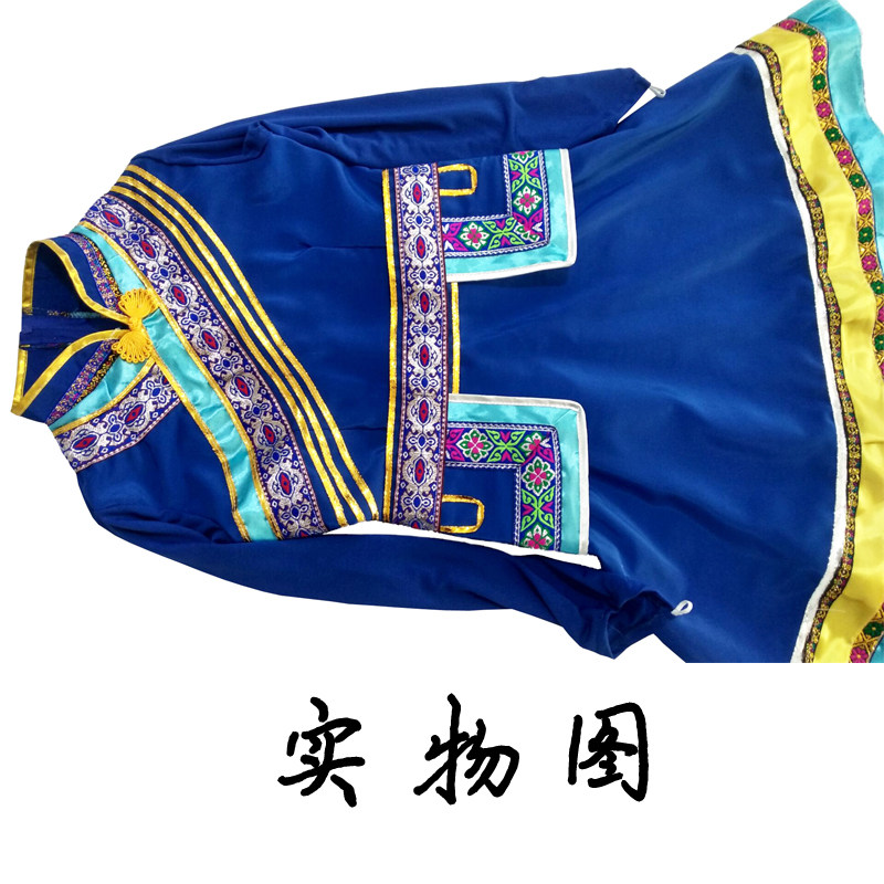 蒙族筷子舞出服装蒙古儿童表演服饰顶碗筷子舞女白色短款裙袍新品