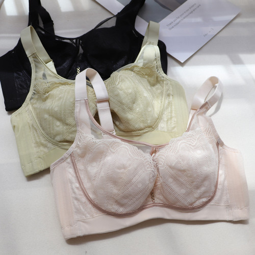 大胸显小全罩杯文胸 有软钢圈聚拢薄款内衣女S大尺码夏天收副乳