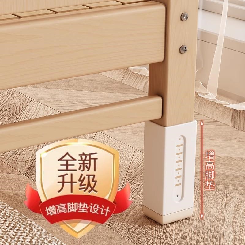 榉木儿童拼接床男孩带护栏原木小床加宽床边床宝宝婴儿床大人可睡