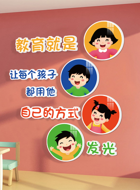 幼儿园环创材料教室布置班v级文化墙贴纸楼梯走廊墙面装饰挂画立